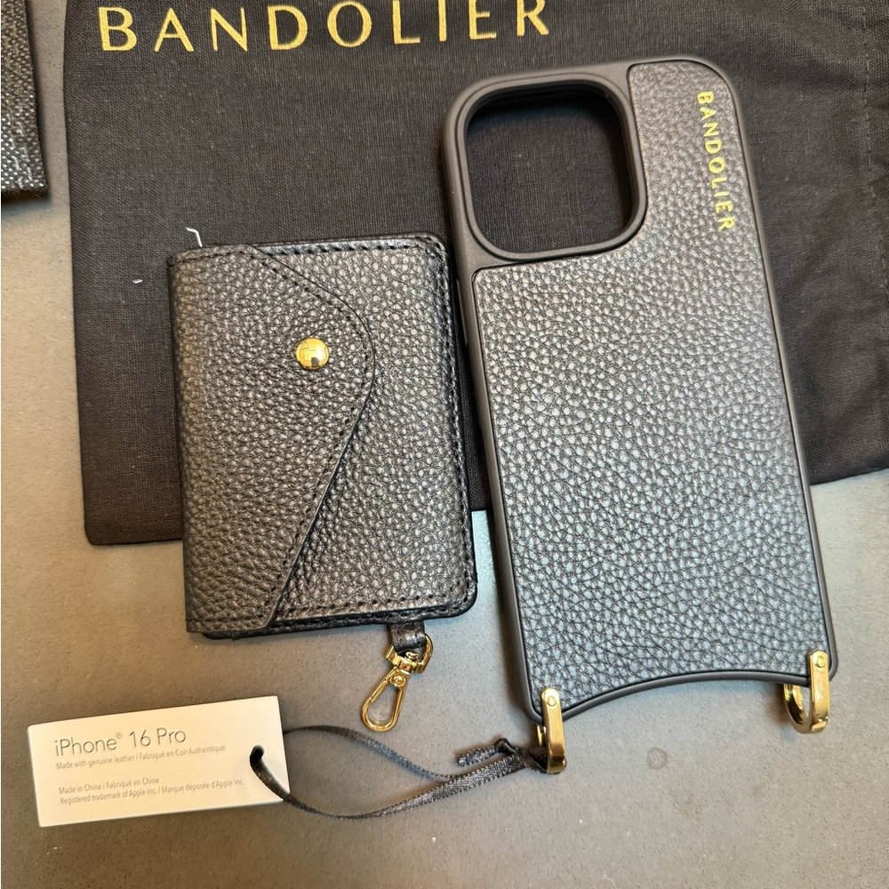 Bandolier Remi iPhone 16 Pro Brand New - Black/Gold